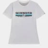 Quiksilver LINED UP - T-shirt Imprimé - White -Quiksilver Soldes 53501a8abb1b45e080c7a3a296a763ff