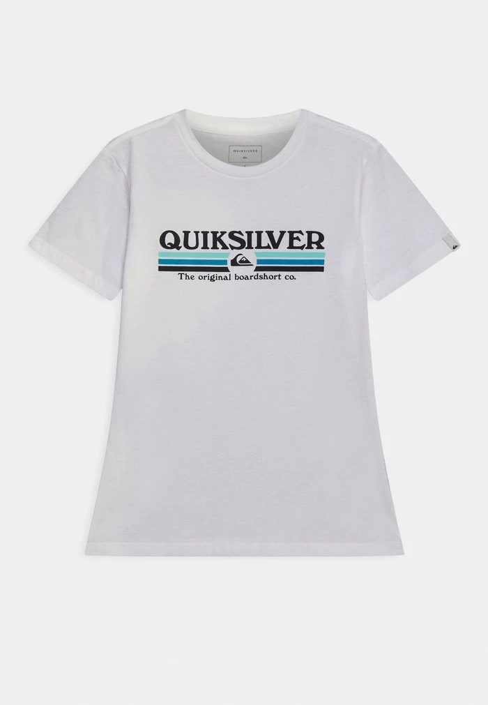Quiksilver LINED UP - T-shirt Imprimé - White 3 Quiksilver LINED UP - T-shirt Imprimé - White