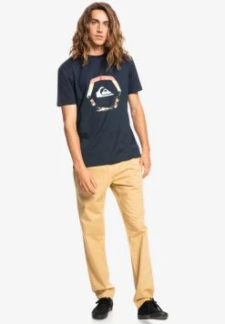 Quiksilver UP RISE - T-shirt Imprimé - Navy Blazer -Quiksilver Soldes 535b385bc1584c36a0abbec696208dc4