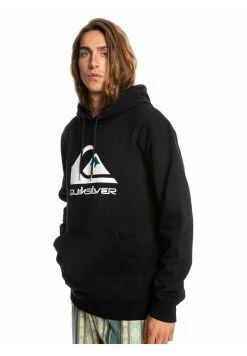 Quiksilver BIG LOGO HOODIE - Sweat à Capuche - Black -Quiksilver Soldes 55a91f2b99944ba489af69d1983ba92e
