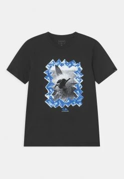 Quiksilver FUTURE ISLANDS - T-shirt Imprimé - Black