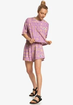 Quiksilver WAVE VIBES MANCHES COURTES POUR EQWK - T-shirt Imprimé - Orchid Flower Tropical Trip W