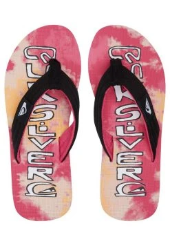 Quiksilver MOLOKAI LAYBACK - Tongs - Black Orange -Quiksilver Soldes 571952832da34a5c8cb9292408c9c223