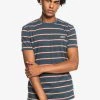 Quiksilver RANGE MANCHES COURTES - T-shirt Imprimé - Midnight Navy Range Stripe -Quiksilver Soldes 57cca81fa54545f8982de49c70155742