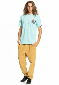 Quiksilver ANOTHER STORY - T-shirt Imprimé - Blue -Quiksilver Soldes 57ff97c1d01a491fbb01c0b3fb652933