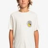 Quiksilver CLOSED BUBBLE - T-shirt Imprimé - Antique White Heather