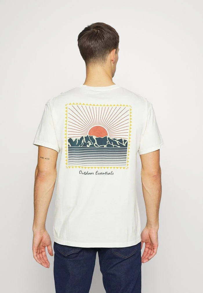 Quiksilver MOUNTAIN RISE TEES - T-shirt Imprimé - Antique White 5 Quiksilver MOUNTAIN RISE TEES - T-shirt Imprimé - Antique White – Image 3