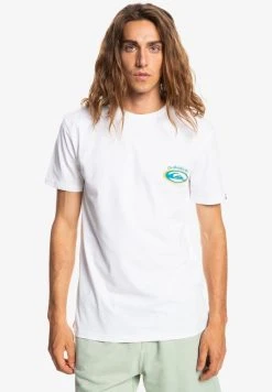 Quiksilver TEMPER - T-shirt Imprimé - White