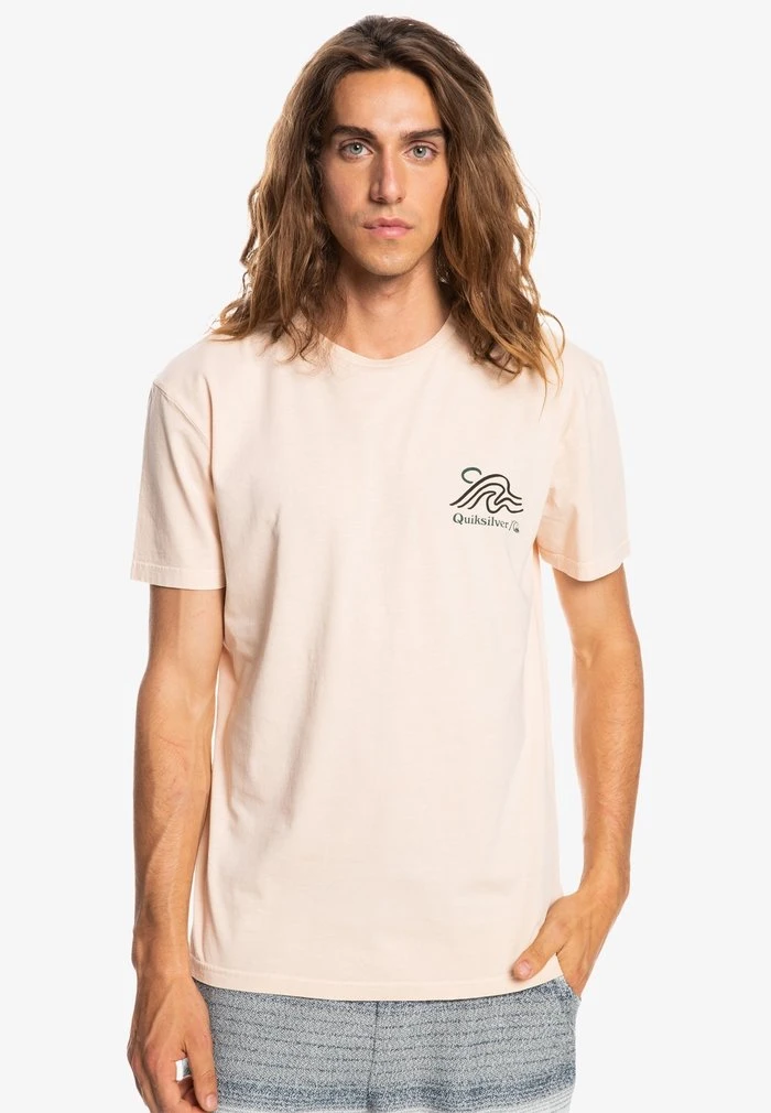 Quiksilver SLOW MOVER - T-shirt Imprimé - Almond Cream 3 Quiksilver SLOW MOVER - T-shirt Imprimé - Almond Cream