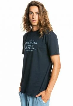 Quiksilver FEEDING LINE MANCHES COURTES - T-shirt Imprimé - Navy Blazer -Quiksilver Soldes 5dfda1defeb446aabbd24e12ac82b195