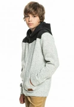 Quiksilver Sweat à Capuche Zippé - Light Grey Heather -Quiksilver Soldes 5e875e31b1bd4ac08d215cf3e9c032f2