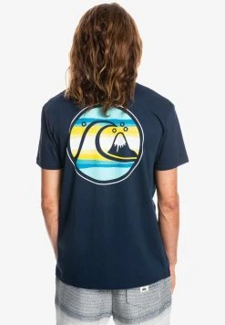 Quiksilver RESIN TINT - T-shirt Imprimé - Navy Blazer -Quiksilver Soldes 601453983af041508cb0011f35927b63
