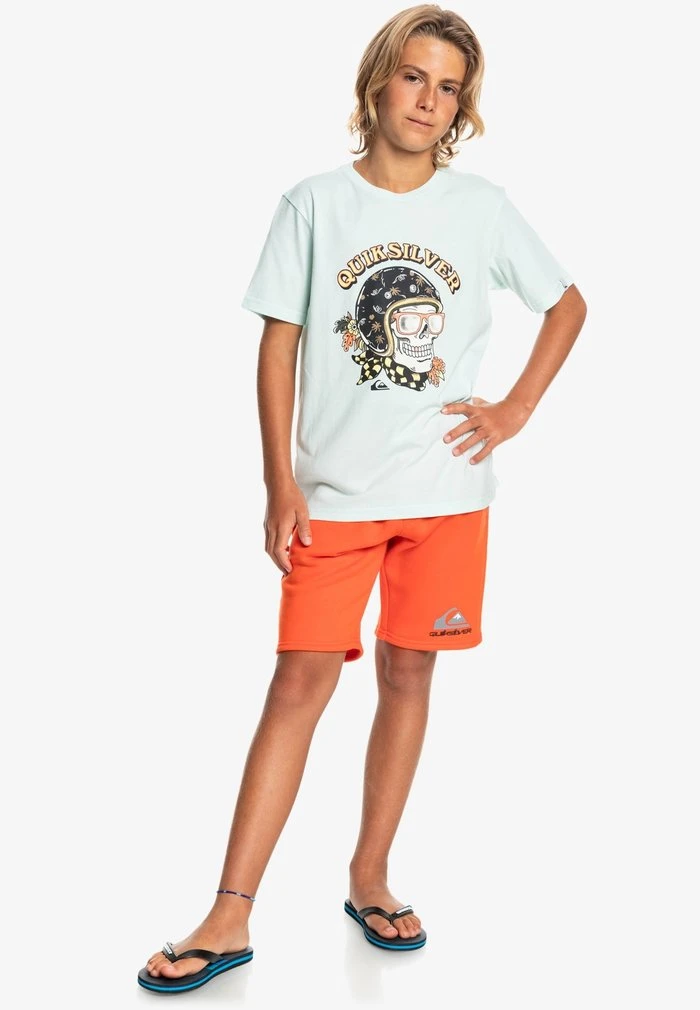 Quiksilver SKULL TROOPER SS YTH - T-shirt Imprimé - Blue Glass 3 Quiksilver SKULL TROOPER SS YTH - T-shirt Imprimé - Blue Glass