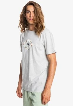 Quiksilver LET IT RIDE - T-shirt Imprimé - Athletic Heather -Quiksilver Soldes 6292a3175615479f9c56ed432274e105