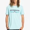 Quiksilver LINED UP - T-shirt Imprimé - Blue -Quiksilver Soldes 6303ff47bd804d3ba2942f919a3a1c86