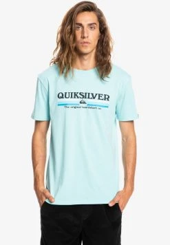 Quiksilver LINED UP - T-shirt Imprimé - Blue