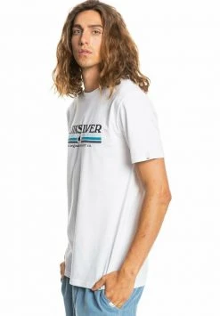 Quiksilver LINED UP - T-shirt Imprimé - White -Quiksilver Soldes 63f057a3d12348779ac6745aac841cfd