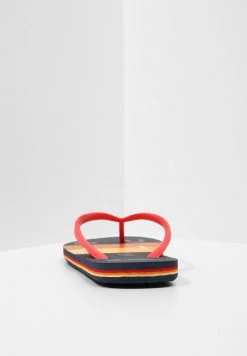 Quiksilver MOLOKAI WORD BLOCK - Tongs - Black/red/blue -Quiksilver Soldes 65283537af9f477db364e973ba464470