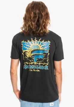 Quiksilver T-shirt Imprimé - Black -Quiksilver Soldes 65c3ca86d16649d282dcb7dfee153878
