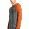 Quiksilver ESSENTIALS - Sweat à Capuche - Dark Grey/orange -Quiksilver Soldes 67b887fea87742b79e5a48e0afa952f7