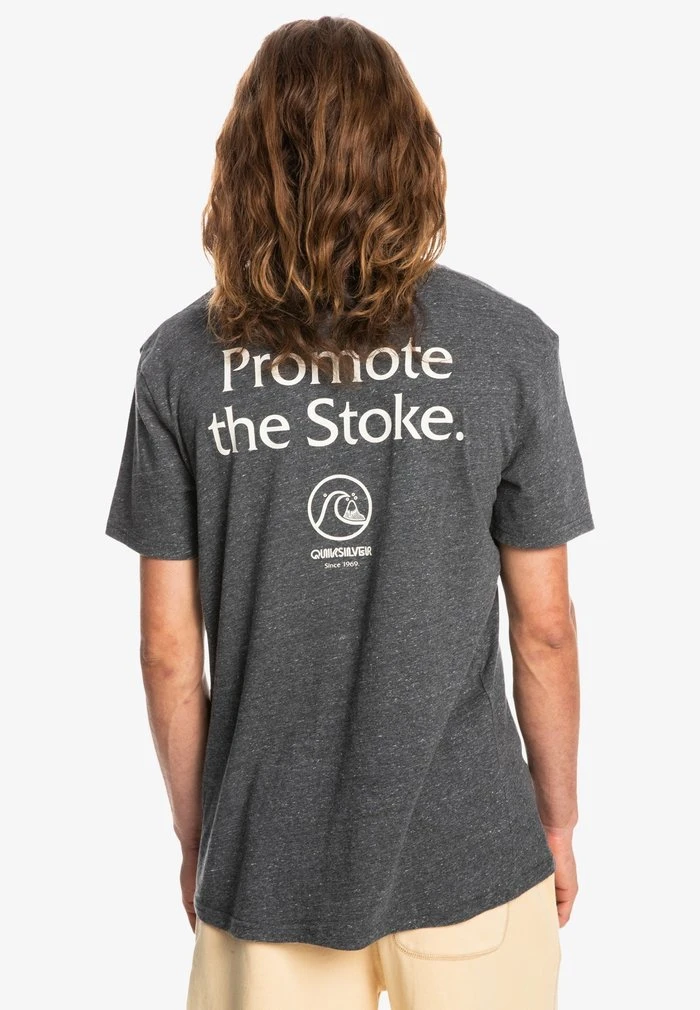 Quiksilver GONE WORDS MANCHES COURTES - T-shirt Basique - Charcoal Heather 4 Quiksilver GONE WORDS MANCHES COURTES - T-shirt Basique - Charcoal Heather – Image 2