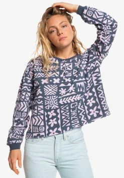 Quiksilver Sweatshirt - Vintage Indigo Tropical Trip