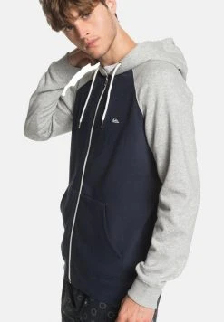 Quiksilver EVERYDAY - Sweat à Capuche Zippé - Blue -Quiksilver Soldes 6ba3a856f14a46859cc861906e854969