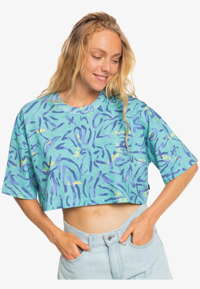 Quiksilver T-shirt Imprimé - Aqua Sky Strange Daze 3 Quiksilver T-shirt Imprimé - Aqua Sky Strange Daze