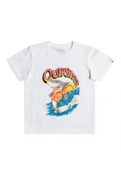 Quiksilver SHARK SMILE - T-shirt Imprimé - White