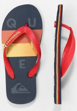Quiksilver MOLOKAI WORD BLOCK - Tongs - Black/red/blue