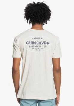 Quiksilver LOOSE HANDS - T-shirt Imprimé - Antique White Heather -Quiksilver Soldes 70c8a760710a4cb0b8676e98a41e9caf
