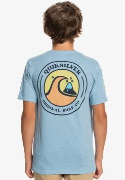 Quiksilver CLOSED BUBBLE - T-shirt Imprimé - Faded Denim Heather 7 Quiksilver CLOSED BUBBLE - T-shirt Imprimé - Faded Denim Heather -Quiksilver Soldes 7163f5a0f7a144288b8298ffcd22b725