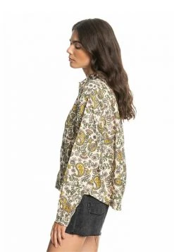 Quiksilver PAISLEY PARK - T-shirt à Manches Longues - Macadamia Paisley Park -Quiksilver Soldes 742faa223ff3434aabd601823ddd6fcb