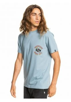 Quiksilver GOLDEN HOURS MANCHES COURTES - T-shirt Basique - Faded Denim -Quiksilver Soldes 74b286db5995434e8cb7b0926996498e