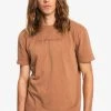 Quiksilver NATURAL DYE -MANCHES COURTES POUR EQY - T-shirt Imprimé - Chipmunk