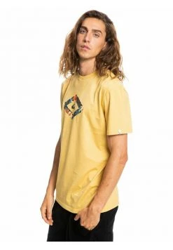 Quiksilver LET IT RIDE - T-shirt Imprimé - Rattan -Quiksilver Soldes 7d10412844f543f4a746865f8c441837