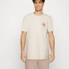 Quiksilver SIMPLE SCRIPT - T-shirt Imprimé - Antique White Heather -Quiksilver Soldes 80ca139c5d03450a8b947ba1d3860d50