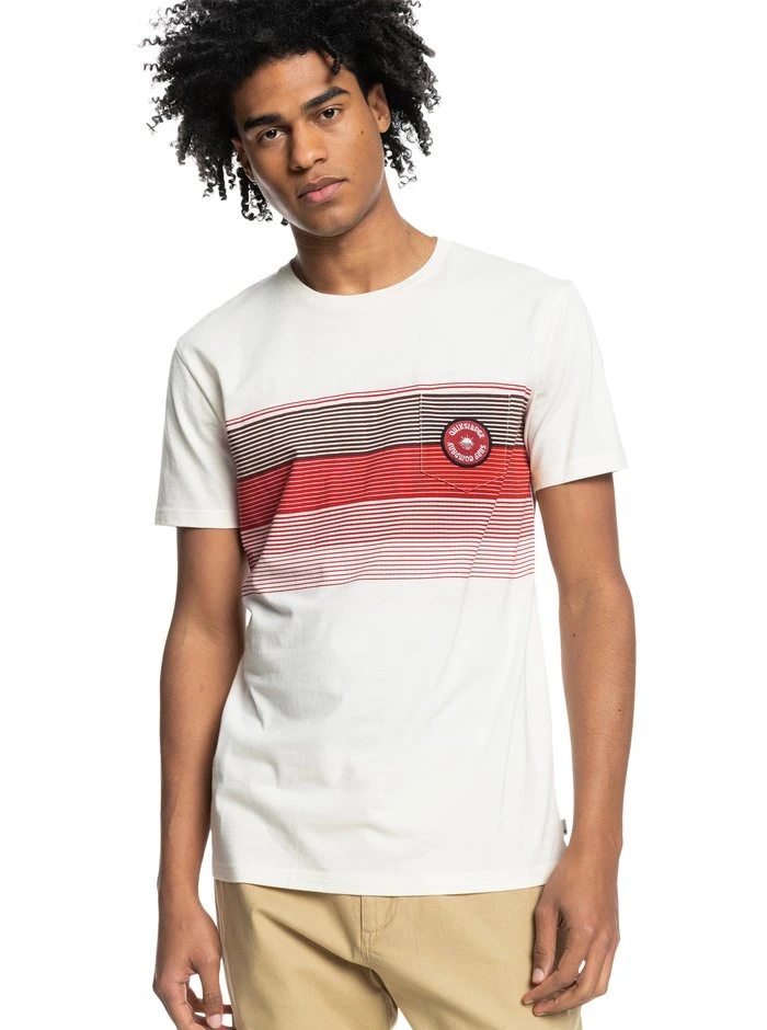 Quiksilver NEW STRIPES - T-shirt Imprimé - Antique White 3 Quiksilver NEW STRIPES - T-shirt Imprimé - Antique White