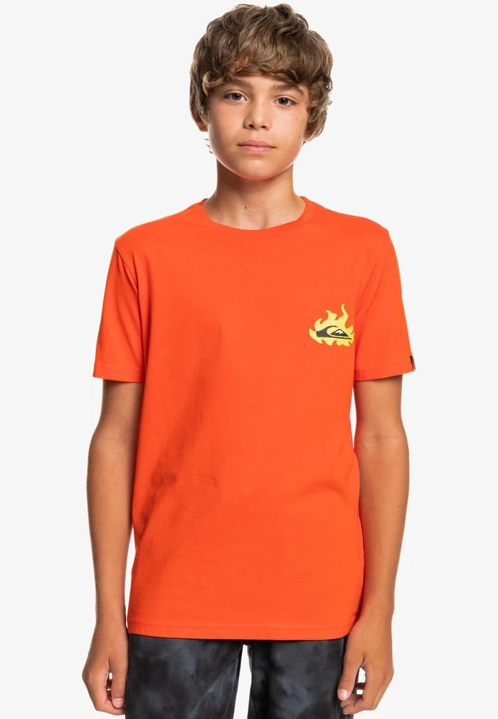 HELLS YEAH SS YTH - T-shirt imprimé - cherry tomato Quiksilver HELLS YEAH SS YTH - T-shirt Imprimé - Cherry Tomato -Quiksilver Soldes 856eab2b8f464bc581c80487bee295f3