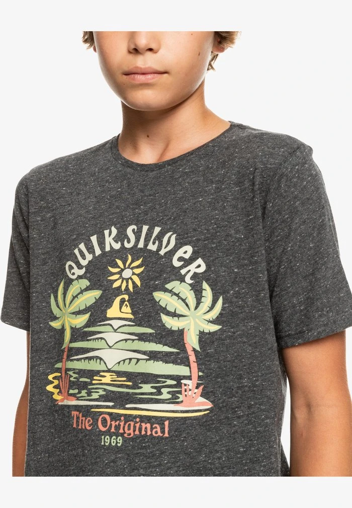 Quiksilver STRANGE DAYS - T-shirt Imprimé - Charcoal Heather 7 Quiksilver STRANGE DAYS - T-shirt Imprimé - Charcoal Heather – Image 5