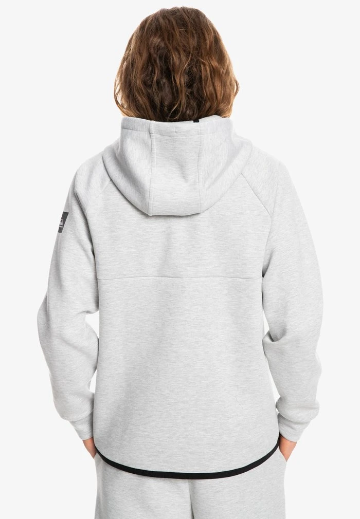 Quiksilver STEP OFF MIT HALBREISSVERSCHLUSS - Sweat à Capuche - Light Grey Heather 4 Quiksilver STEP OFF MIT HALBREISSVERSCHLUSS - Sweat à Capuche - Light Grey Heather – Image 2