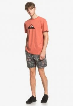 Quiksilver COMPLOGOSS - T-shirt Imprimé - Redwood -Quiksilver Soldes 887655b69c9c4bcaba139bfcf8182338