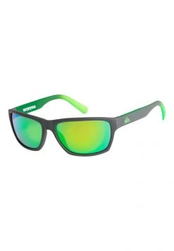 Quiksilver ENJOYER - Lunettes De Soleil - Matte Crystal Smoke/flashgreen