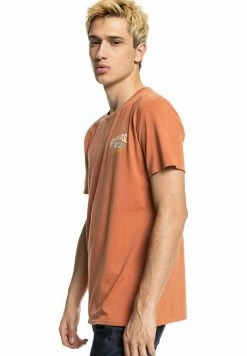 Quiksilver T-shirt Imprimé - Cinnamon -Quiksilver Soldes 8990de354b4c48f59917c537bf532001