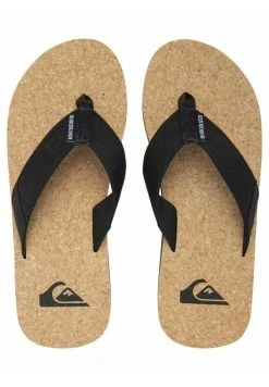 Quiksilver MOLOKAI ABYSS NATURAL - Tongs - Black/brown/brown -Quiksilver Soldes 8a9226cc2b4443148026f361338b85ab