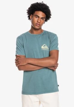 Quiksilver HOW ARE YOU FEELING - T-shirt Imprimé - Sea Pine