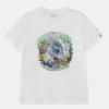 Quiksilver WAVEY SKULL - T-shirt Imprimé - White