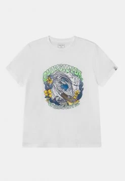 Quiksilver WAVEY SKULL - T-shirt Imprimé - White