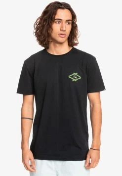 Quiksilver LAST SET - T-shirt Imprimé - Black