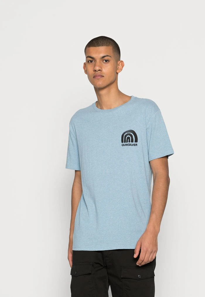 Quiksilver QUIKS GROOVE - T-shirt Imprimé - Faded Denim Heather 3 Quiksilver QUIKS GROOVE - T-shirt Imprimé - Faded Denim Heather